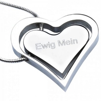 Herz in Herz Kette mit Gravur