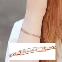 Herzarmband rosé mit Gravur