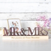 Hochzeitsaufsteller - Mr & Mrs mit Personalisierung