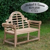 Hochzeitsbank mit Gravur Teak Holz