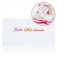 Hochzeitshandtuch - Eheringe