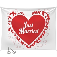Hochzeitsherz zum Ausschneiden mit 2 Scheren