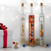 Hohlraumflasche Weihnachten mit Wunschtext