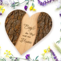 Holz-Herz - Engel ohne Flügel nennt man Mama