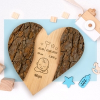 Holz-Herz - Zur Geburt