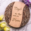 Holz-Scheibe mit Rinde - Engel ohne Flügel