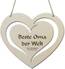 Holzherz - Beste Oma mit Personalisierung