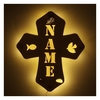 Holzlampe - Kreuz mit Name