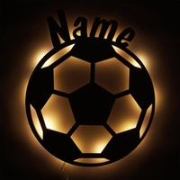 Holzleuchte - Fußball mit Name