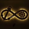 Holzleuchte - Unendlichkeit mit Anker