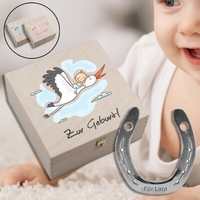Hufeisen Geschenkbox zur Geburt
