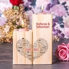 Kerzenständer Set - Wortherz mit Personalisierung
