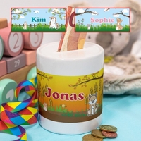 Kinderspardose Tiere mit Personalisierung