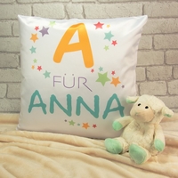 Kissen - Initial und Name