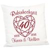 Kissen zur Rubinhochzeit