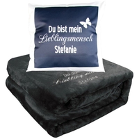 Kuschel Set - Decke und Kissen "Lieblingsmensch"