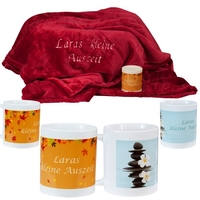 Kuschel-Set - Decke und Tasse "Auszeit"