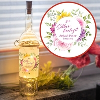 LED Flasche zur Silberhochzeit
