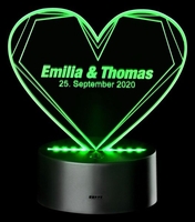 LED-Herzleuchte mit Personalisierung