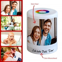 LED Lampe mit Wunschfoto und Farbwechsel