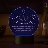 LED-Leuchte mit Wunschtext