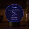 LED-Leuchte zur Taufe mit Spruch