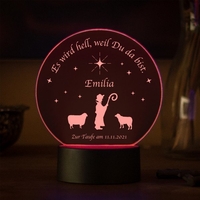 LED-Licht zur Taufe - Es wird hell,  weil du da bist