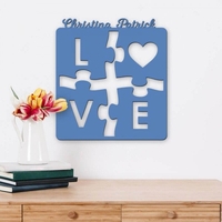 LED Puzzle für Paare mit Wunschnamen