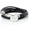 Lederarmband - schwarz - mit Gravur