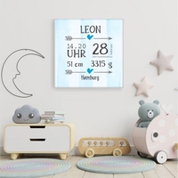 Leinwand - Zur Geburt in Blau