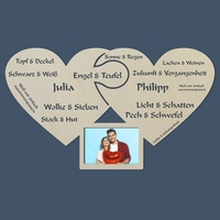 Liebes Bilderrahmen mit Wunschnamen