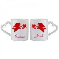 Liebesbecher mit Amor-Gravur