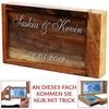 Magische Geldgeschenkbox mit Swarovski-Herzen und Druck