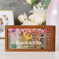 Magische Geldgeschenkebox mit Aufdruck - Hochzeit