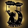 Nachtlicht - Mond und Elefant mit Personalisierung