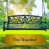 Outdoor Hängebank aus Metall mit Wunschgravur