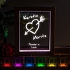 Personalisierbarer LED-Rahmen mit Acryl - Pfeilherz