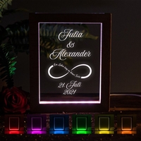 Personalisierbarer LED-Rahmen mit Acryl - Unendlichkeit