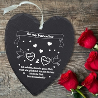 Schieferherz - Valentinstag mit Personalisierung