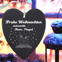 Schieferherz - Weihnachten