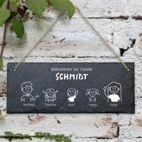 Schiefertafel - Individuell im Comic Stil