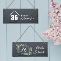 Schiefertafel Wunsch-Hausnummer