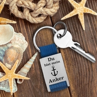 Schlüsselanhänger - Du bist mein Anker mit Personalisierung