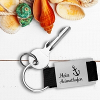 Schlüsselanhänger - Heimathafen mit Gravur