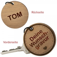 Schlüsselanhänger - Rund mit Wunschgravur
