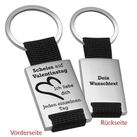 Schlüsselanhänger - Scheiß auf Valentinstag mit Wunschtext