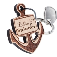 Schlüsselanhänger Anker - Lieblingsspinner mit Personalisierung