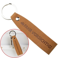 Schlüsselanhänger aus Leder - Fahr vorsichtig