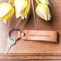 Schlüsselanhänger aus Leder - Lieblingsmensch ®