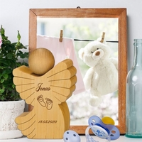 Schutzengel zur Geburt mit Personalisierung